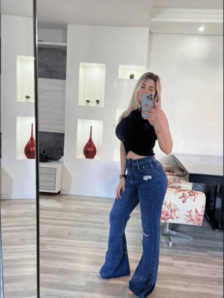Cropped Canelado Preto