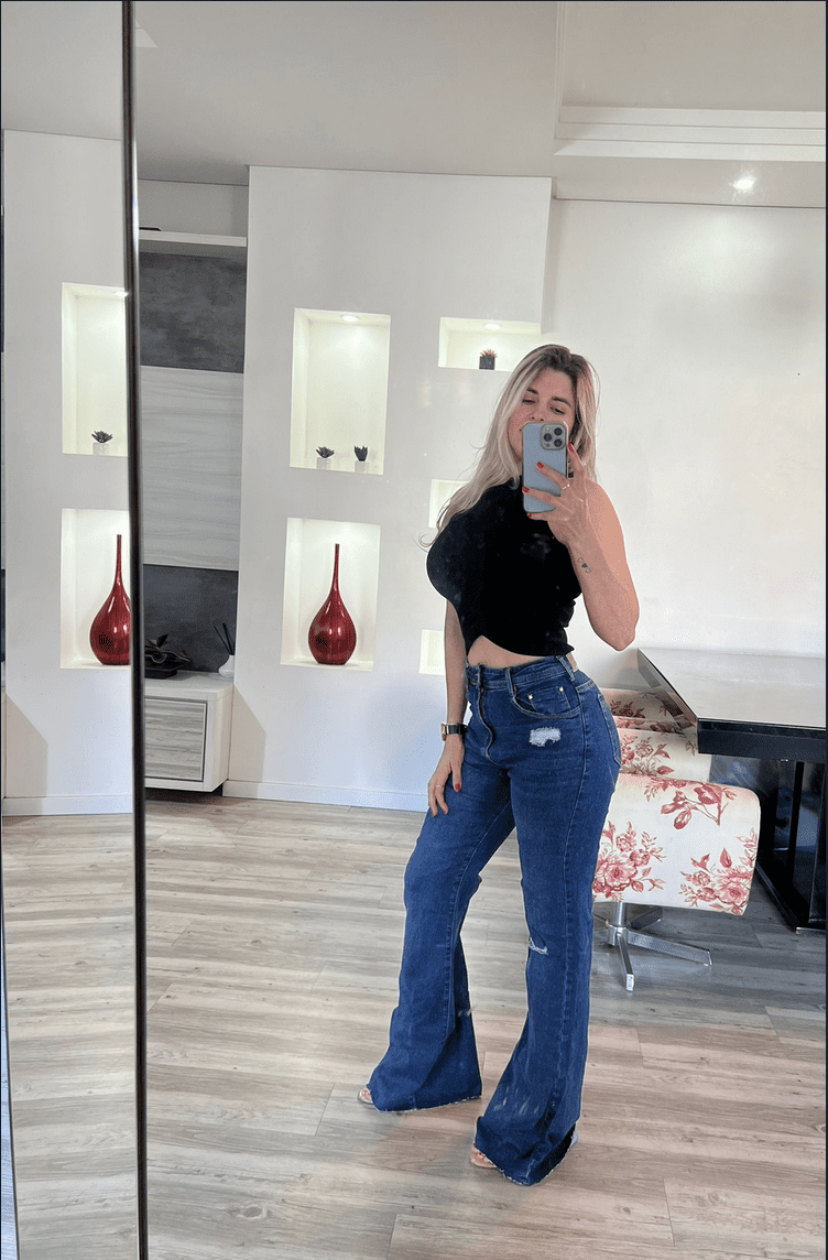 Cropped Canelado Preto