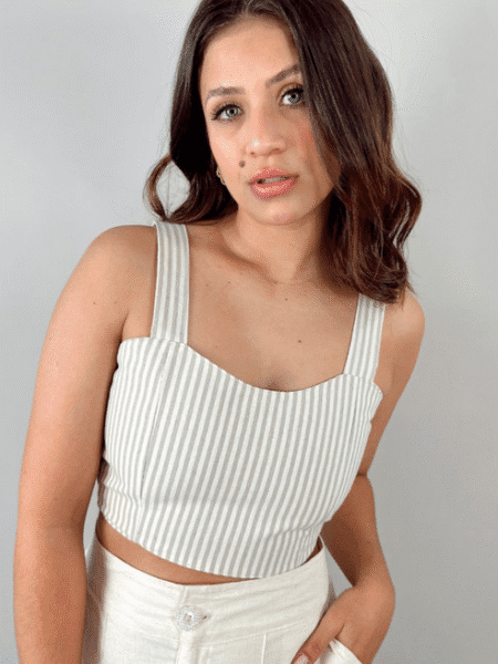 Cropped Alfaiataria Listrado