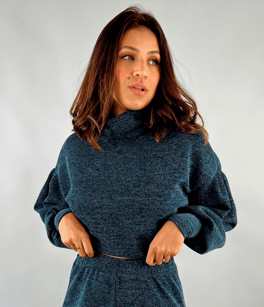Blusa Cropped de Brilho - Imagem 2