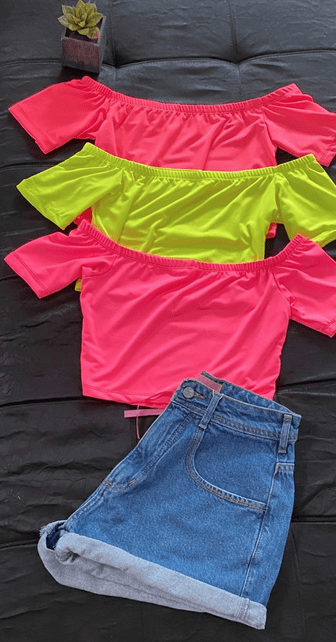 Cropped Ciganinha Neon - Imagem 2