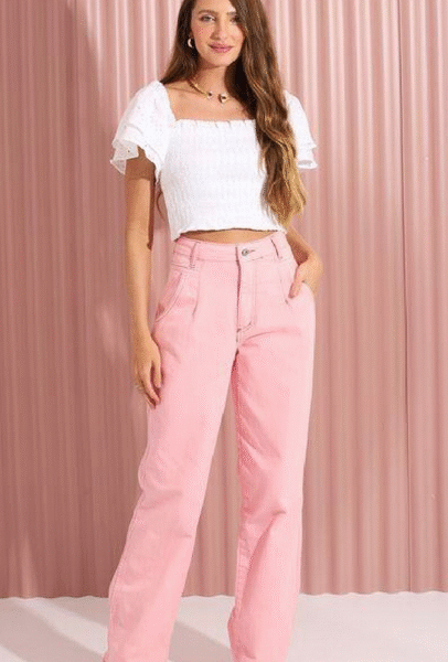 Calça Jeans Wide Leg