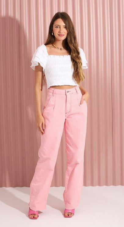 Calça Jeans Wide Leg