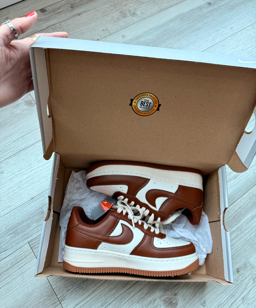Nike Air Force OFF/Chocolate - Imagem 5