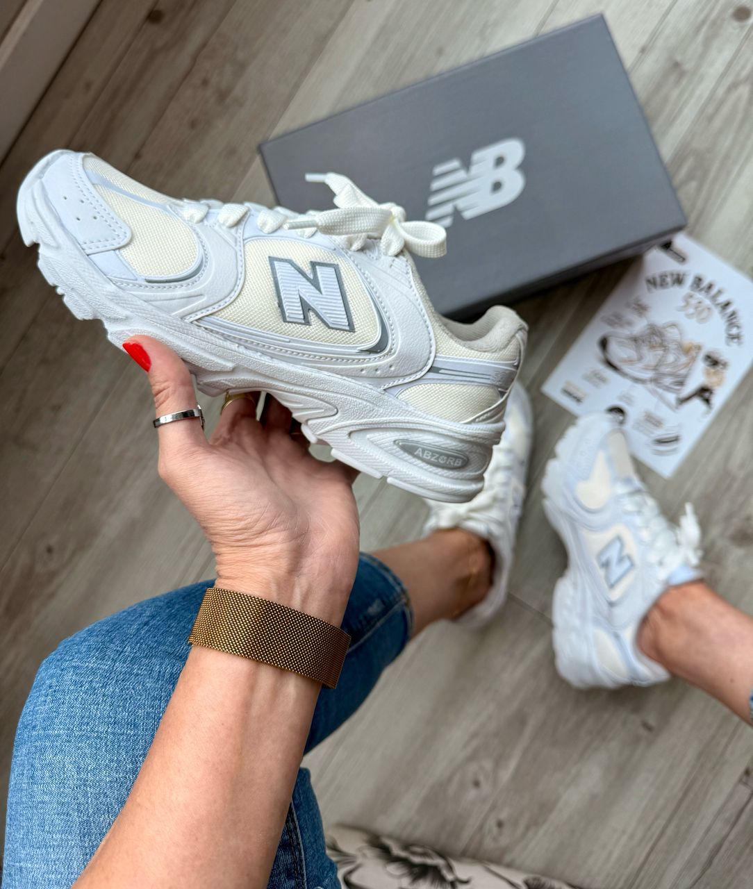 New Balance Branco/Cinza