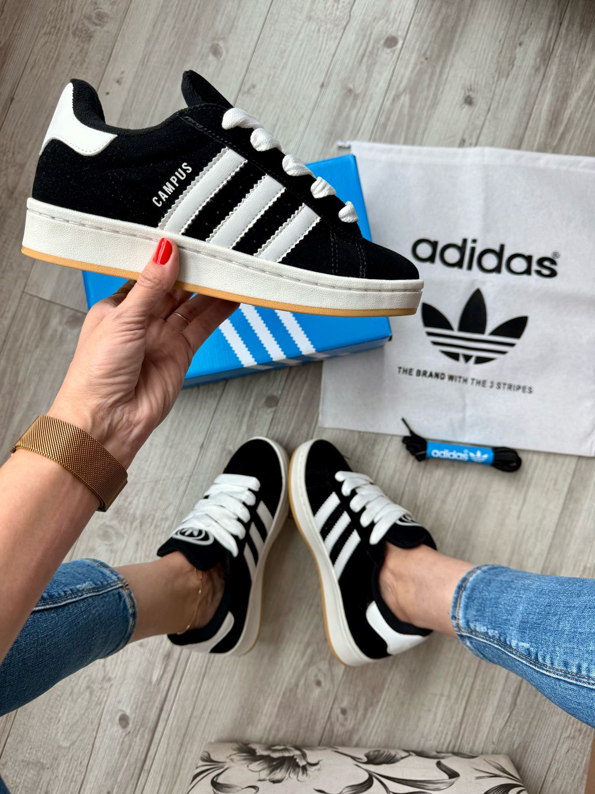 Adidas Campus Preto/Branco - Imagem 3
