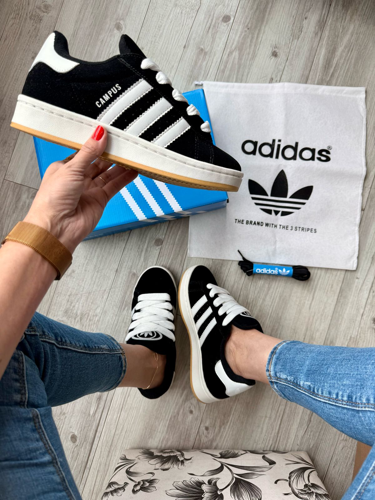 Adidas Campus Preto/Branco - Imagem 2