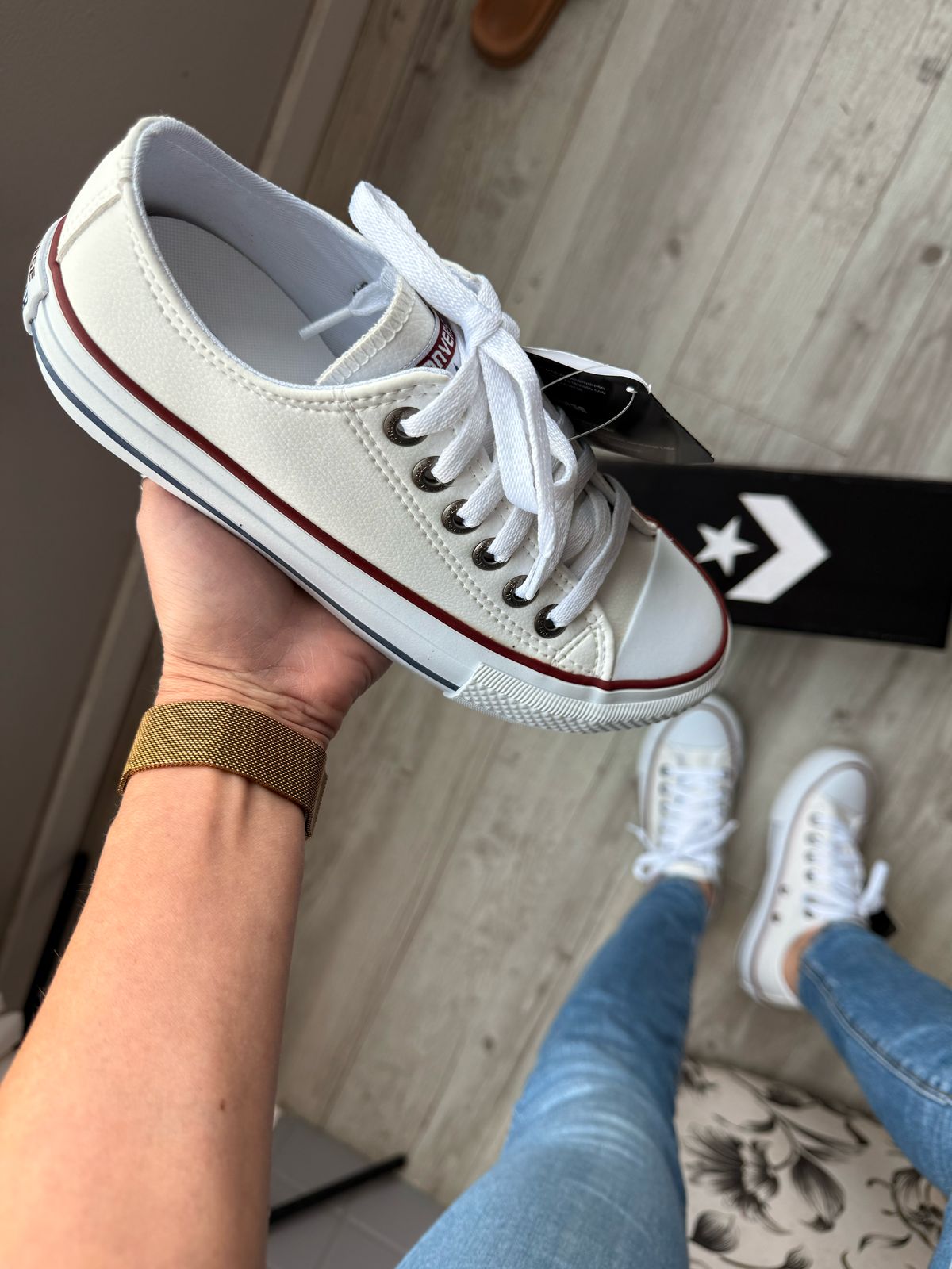 ALLSTAR Cano Baixo Courino Branco - Imagem 4