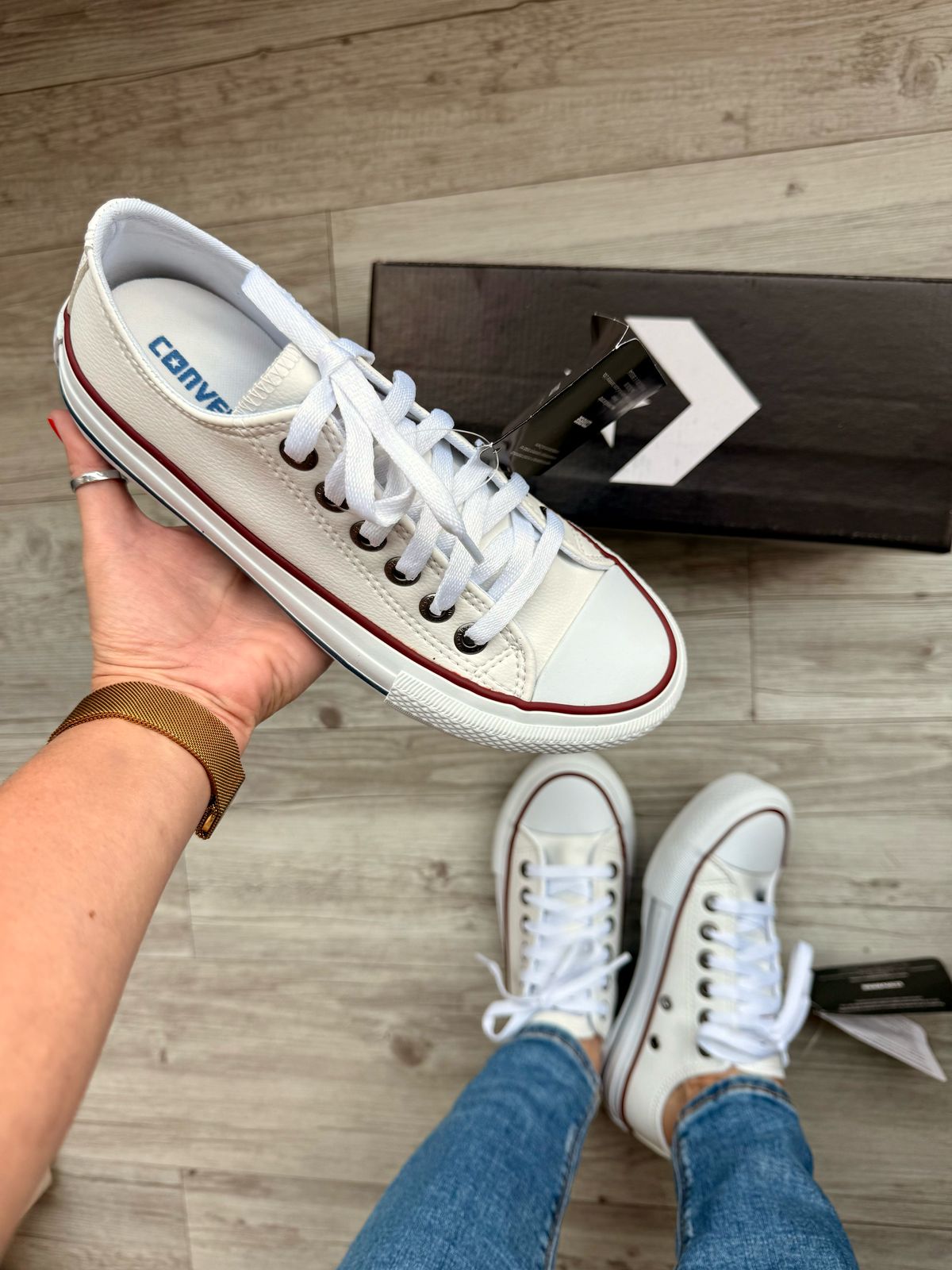 ALLSTAR Cano Baixo Courino Branco - Imagem 2