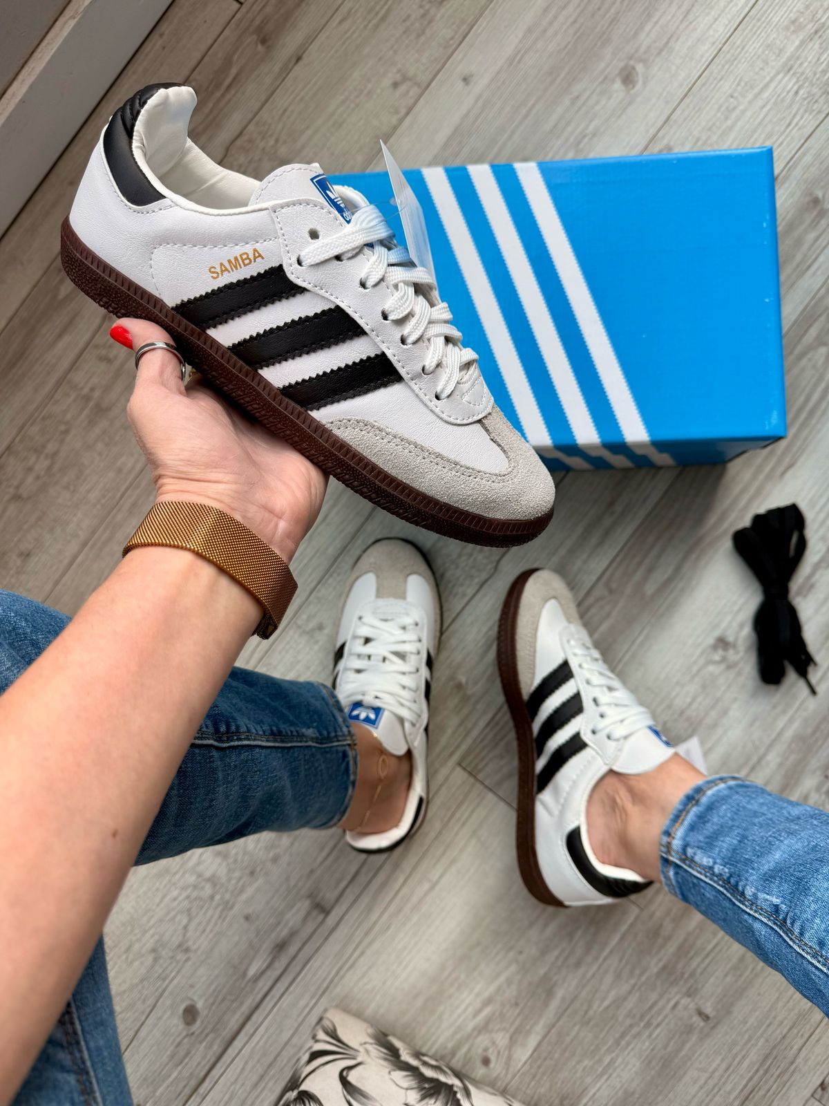 Adidas Samba Branco/Preto - Imagem 4