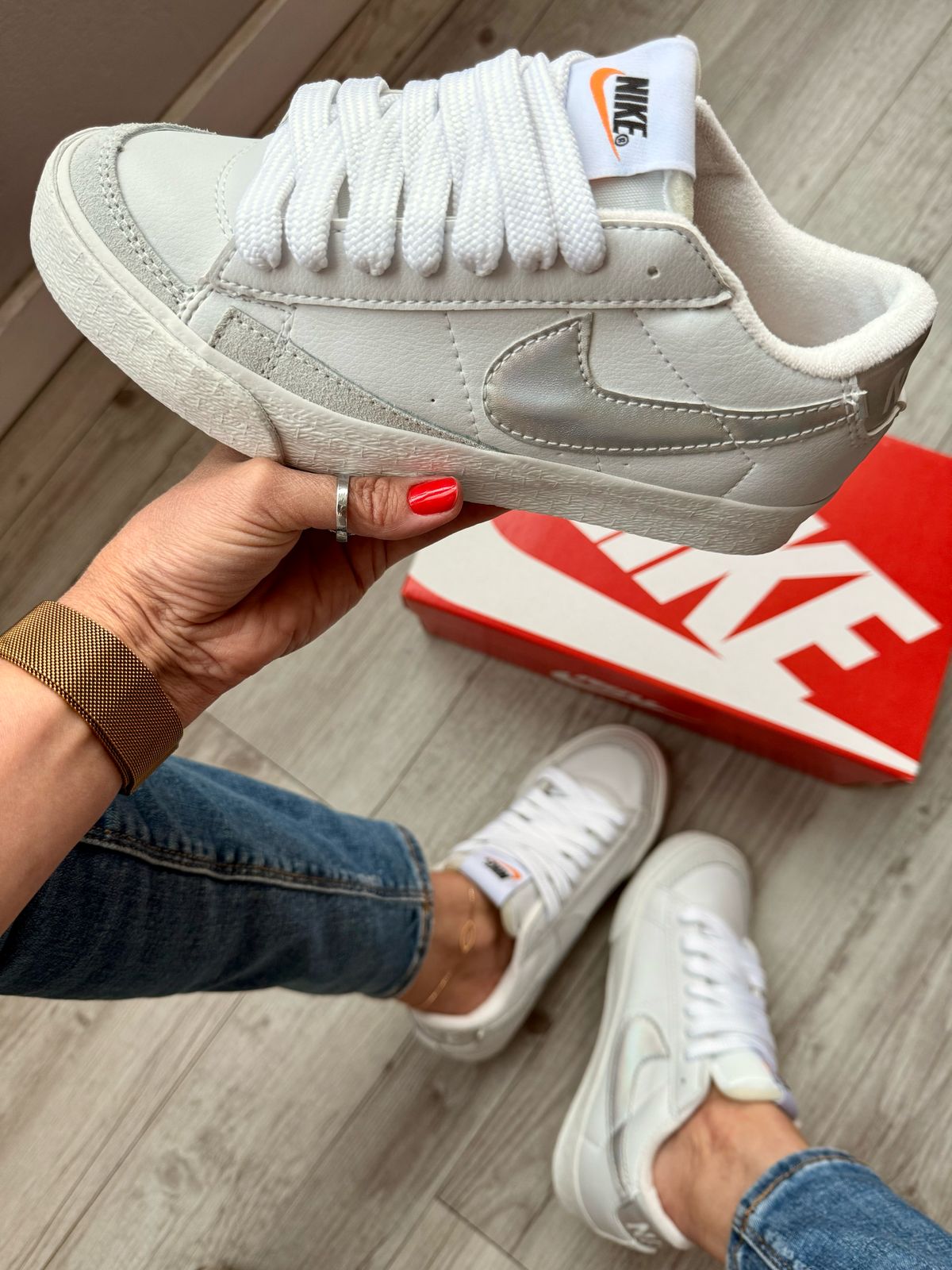 Nike Caldrone Branco/Cinza - Imagem 2