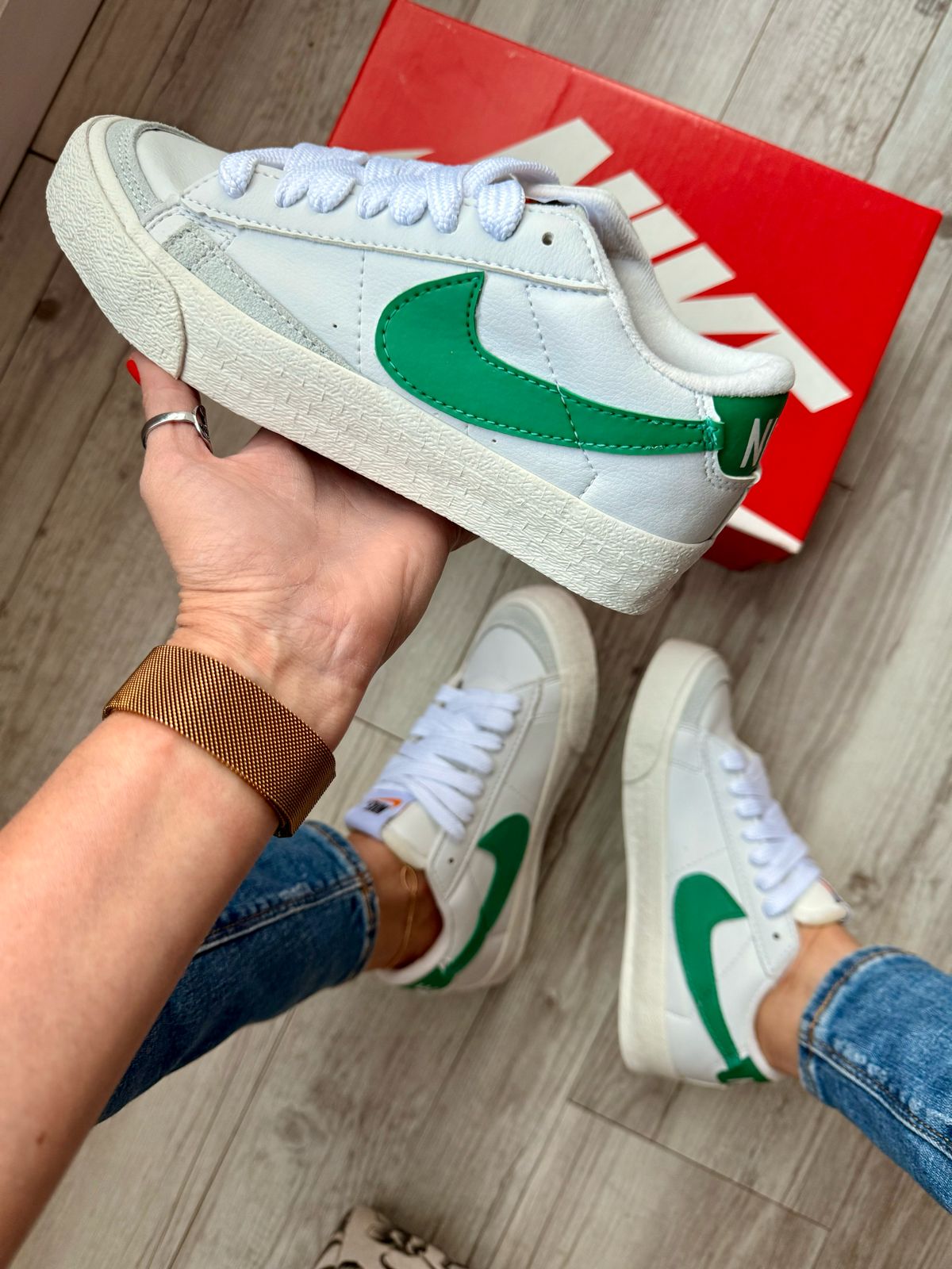 Nike Caldrone Branco/Verde - Imagem 2