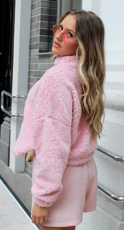 Teddy Cropped Rosa - Imagem 4