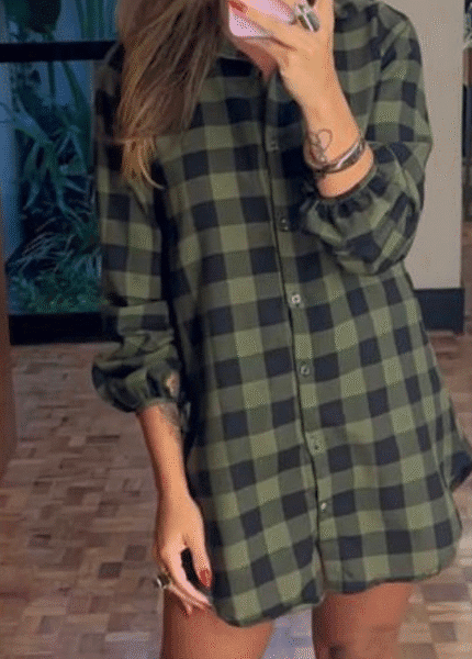 Camisão Xadrez Verde