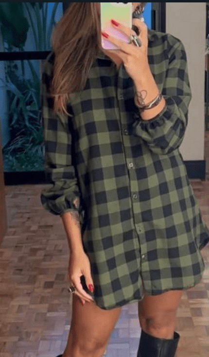 Camisão Xadrez Verde