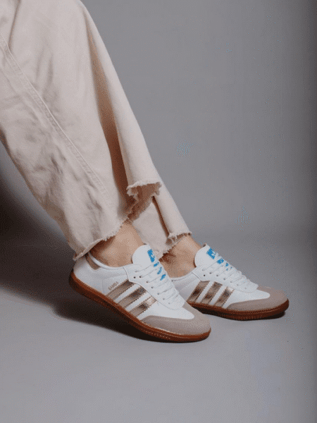 Adidas Samba Branco/Ouro