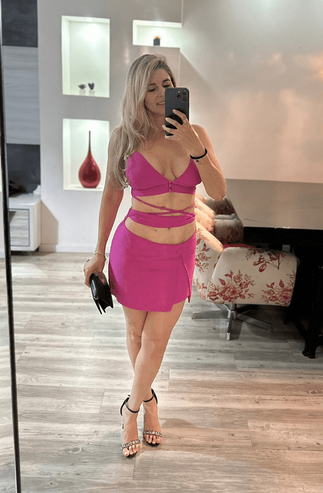Conjunto Saia/Top decotado Pink - Imagem 4