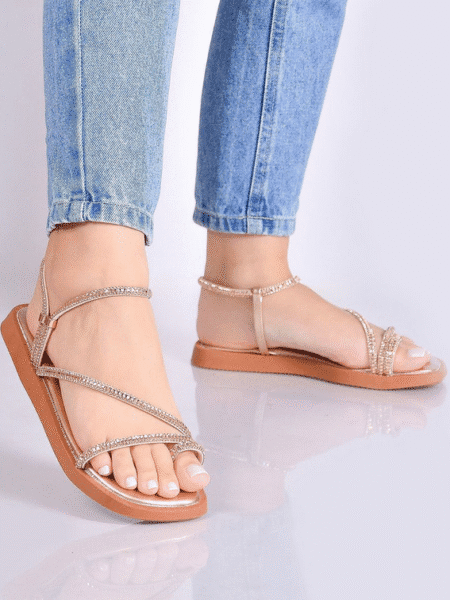 Flat Cobre Strass