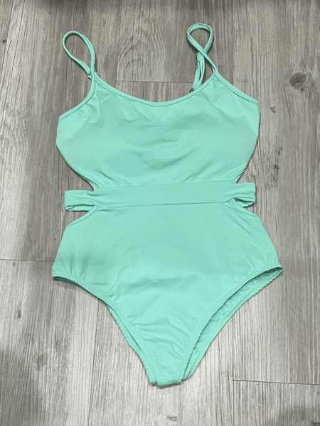 Body Detalhe Acinturado Verde Agua