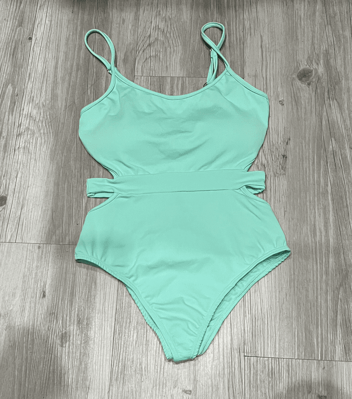 Body Detalhe Acinturado Verde Agua