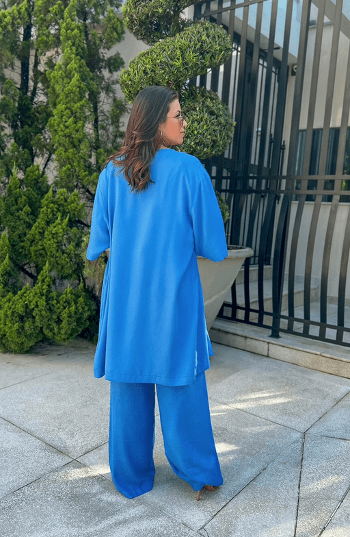 Kimono de Viscose Amplo Azul - Imagem 2