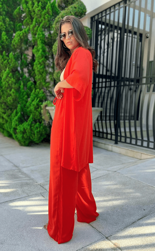Kimono de Viscose Amplo Laranja - Imagem 3