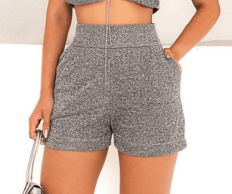 Shorts Lurex Rustic Azul Céu - Imagem 4