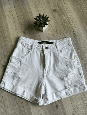 Shorts Jeans Branco - Imagem 5