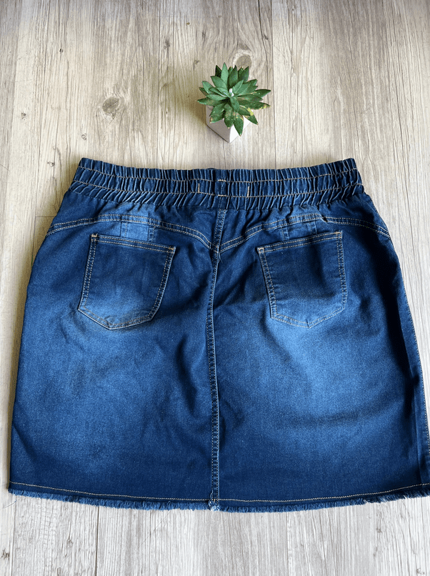 Saia Jeans com Elástico na Cintura - Imagem 2