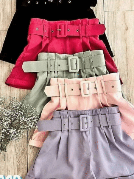 Shorts Tecido com Cinto