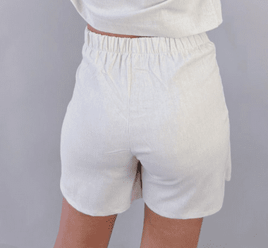 Short Saia de Linho com Botões - Imagem 3