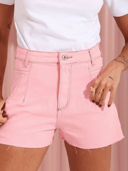 Short Jeans Mom Rosa