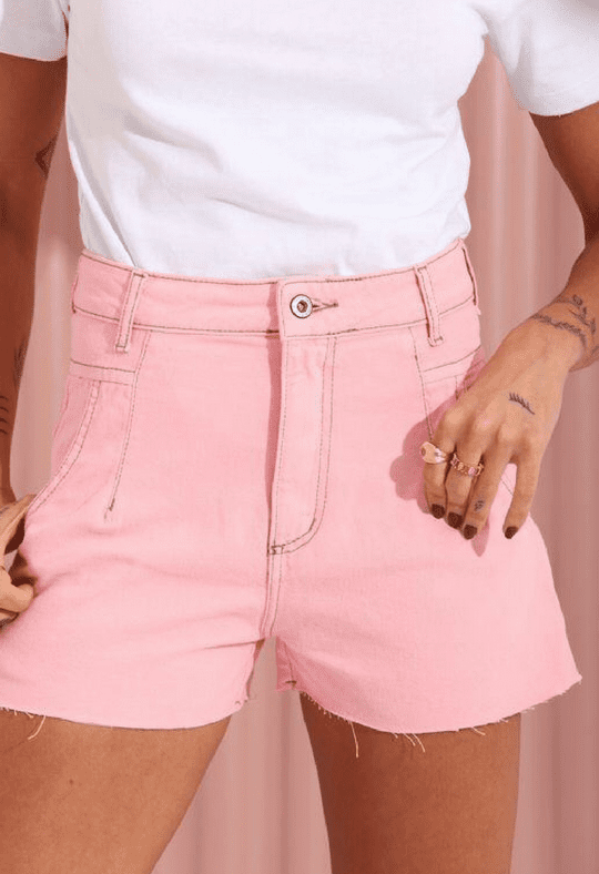 Short Jeans Mom Rosa