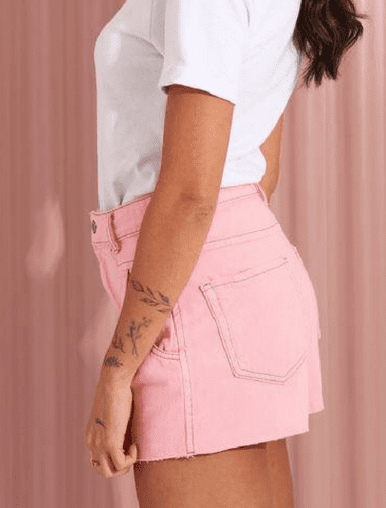 Short Jeans Mom Rosa - Imagem 4