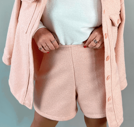 Short Tweed Rosa Claro - Imagem 2