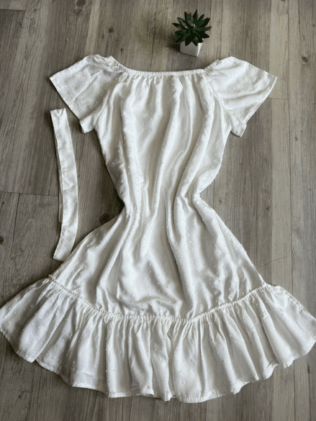 Vestido Tecido Off White