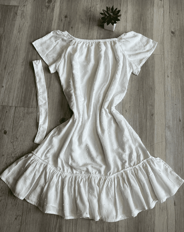 Vestido Tecido Off White