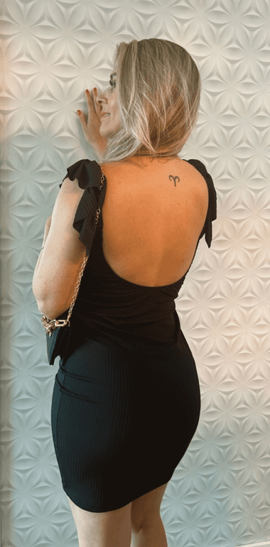 Vestido Alça Babadinho Canelado - Imagem 4