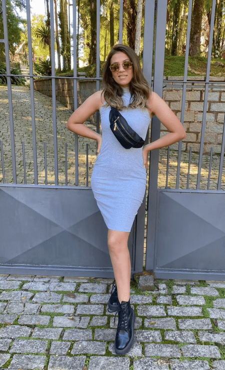 Vestido Canelado Mescla - Imagem 2