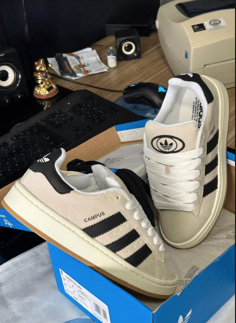 Adidas Campus Off White/Preto - Imagem 2