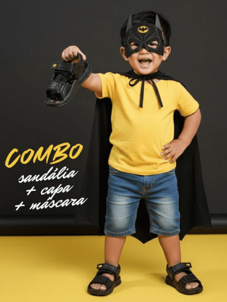 Sandália Kit Batman Infantil