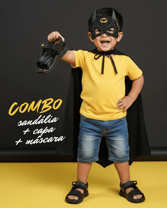 Sandália Kit Batman Infantil