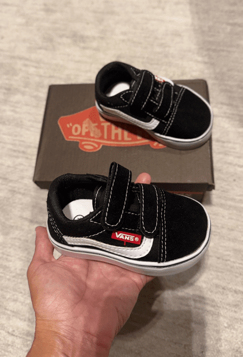 Vans Baby Velcro Infantil Preto/Branco - Imagem 2