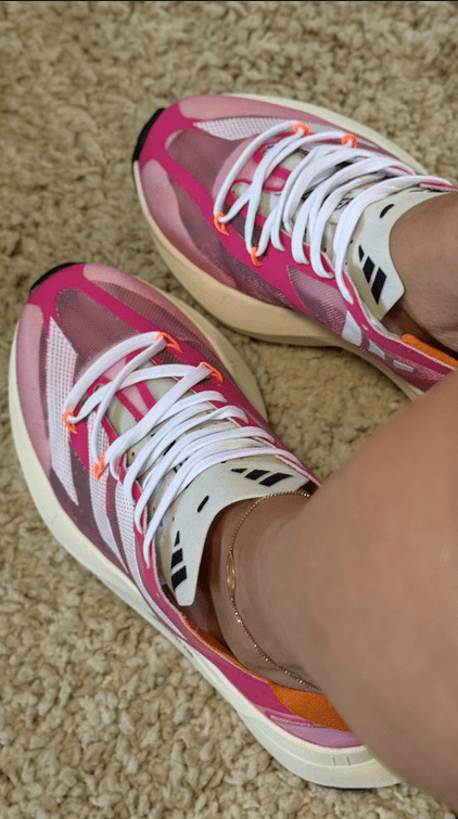 Adidas Adizero Adios Pro3 Pink/Branco/Laranja Linha Importada - Imagem 3