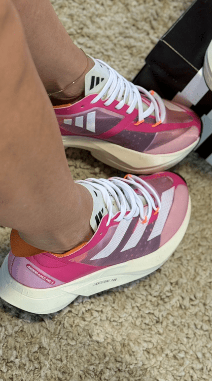 Adidas Adizero Adios Pro3 Pink/Branco/Laranja Linha Importada - Imagem 4