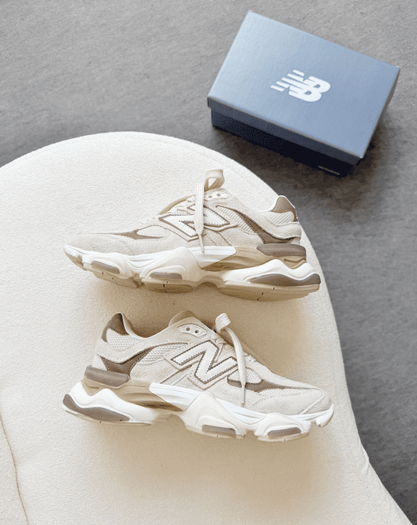 New Balance 9060 Off/Bege/Nude Couro Legítimo Importado - Imagem 6