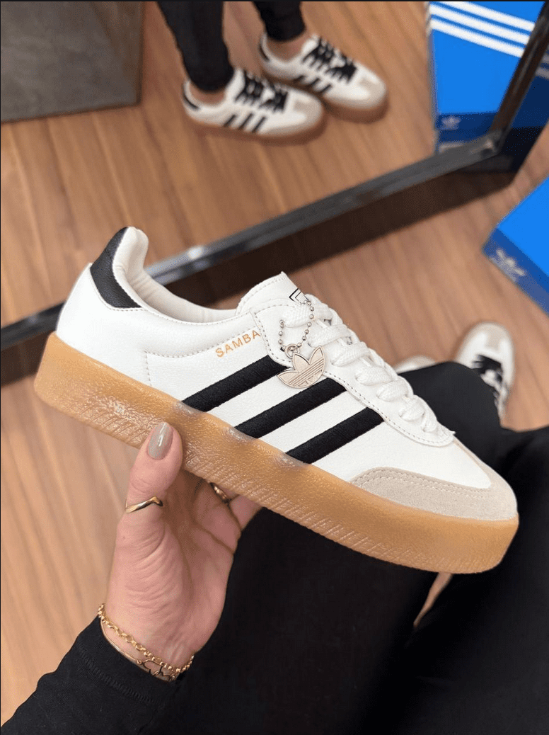 Adidas Sambae Branco/Preto - Imagem 2