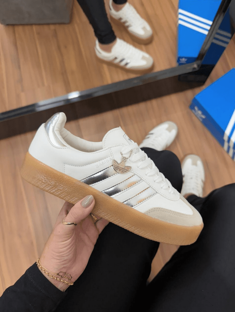 Adidas Sambae Branco/Prata