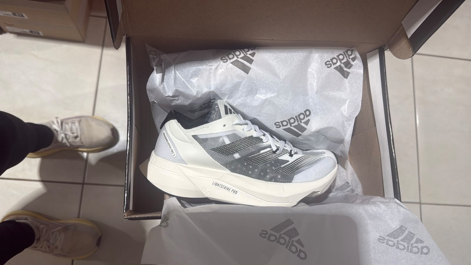 Adidas Adizero Branco/Cinza - Imagem 3