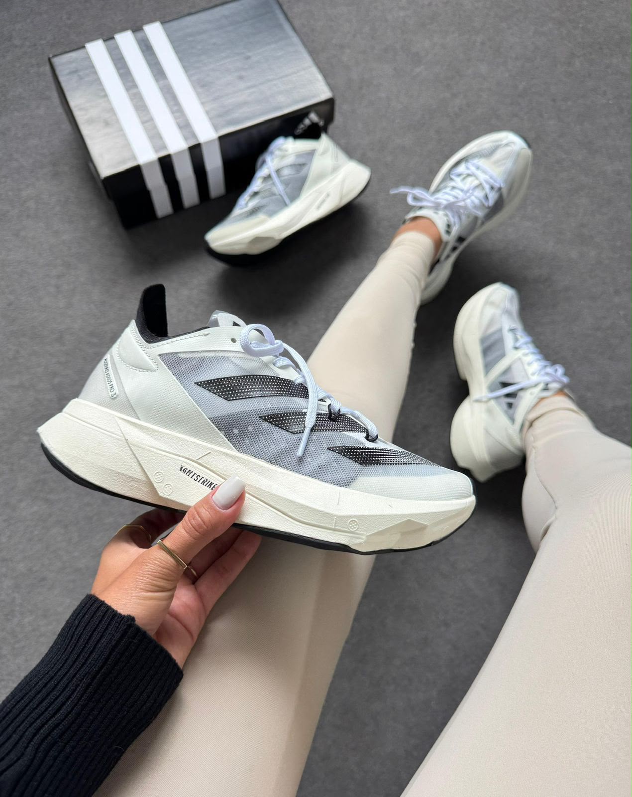 Adidas Adizero Branco/Cinza - Imagem 4